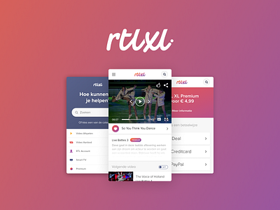 RTL XL webdesign design ui design ux design webdesign