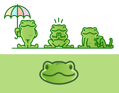 Froggy Character Mascot Logo Collection cartoon character character art character logo frog illustration logo mascot mascot logo toad