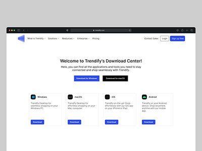 Download Page - Trendify download ui uiux webdesign website