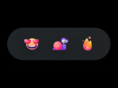 Emojis exploration 😍🐌🔥 dark mode emoji graphic design light mode