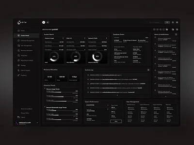 UNIO - Database Manager dashboard design graphic design ui ux webdesign website