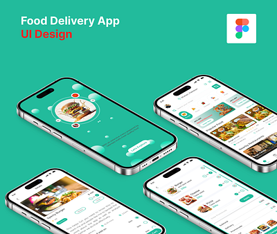 Food Delivery App 3d animation branding graphic design logo motion graphics ui