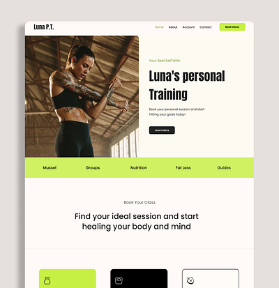 Personal Trainer Website Template branding fitness fitness website template graphic design gym ui personal trainer personal trainer website power ui pt website ui web design website website template wix website template wix websites