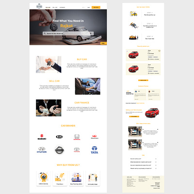 car marketplace web UI. graphic design ui