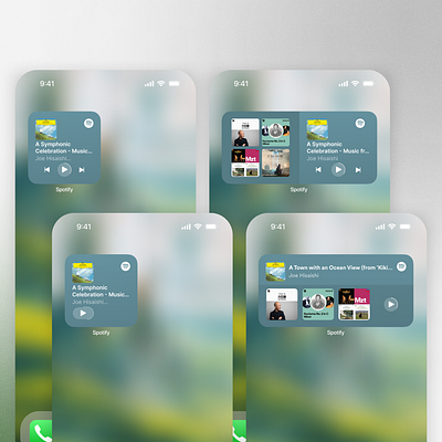 Spotify iOS Widget - Controls ios spotify ui ux