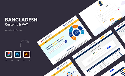 Bangladesh Customs & VAT UI Design banladesh customs vat figma design illustrator mockup photoshop repository ui ux design vector website ui design
