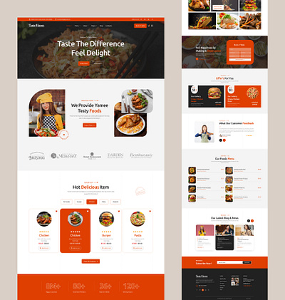 Restaurant Landing Page foodiefavorites foodiefinds foods landingpage restaurant uidesign