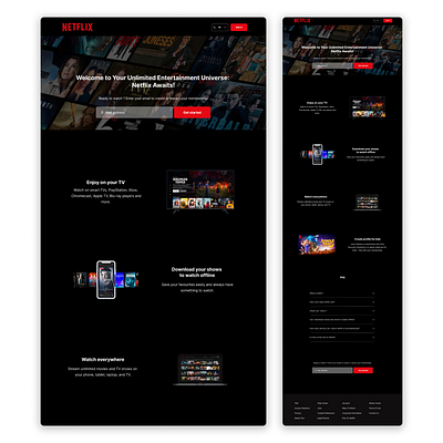 netflix clone web ui graphic design ui