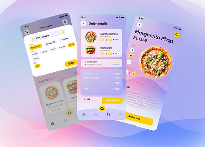 Application for pizza delivery (project) app appdesign branding design figma graphic design illustration logo maket ui