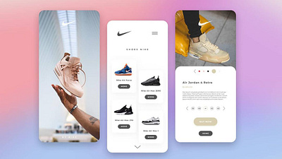 Nike-store app (Draft) app appdesign branding design figma graphic design illustration logo maket ui ux
