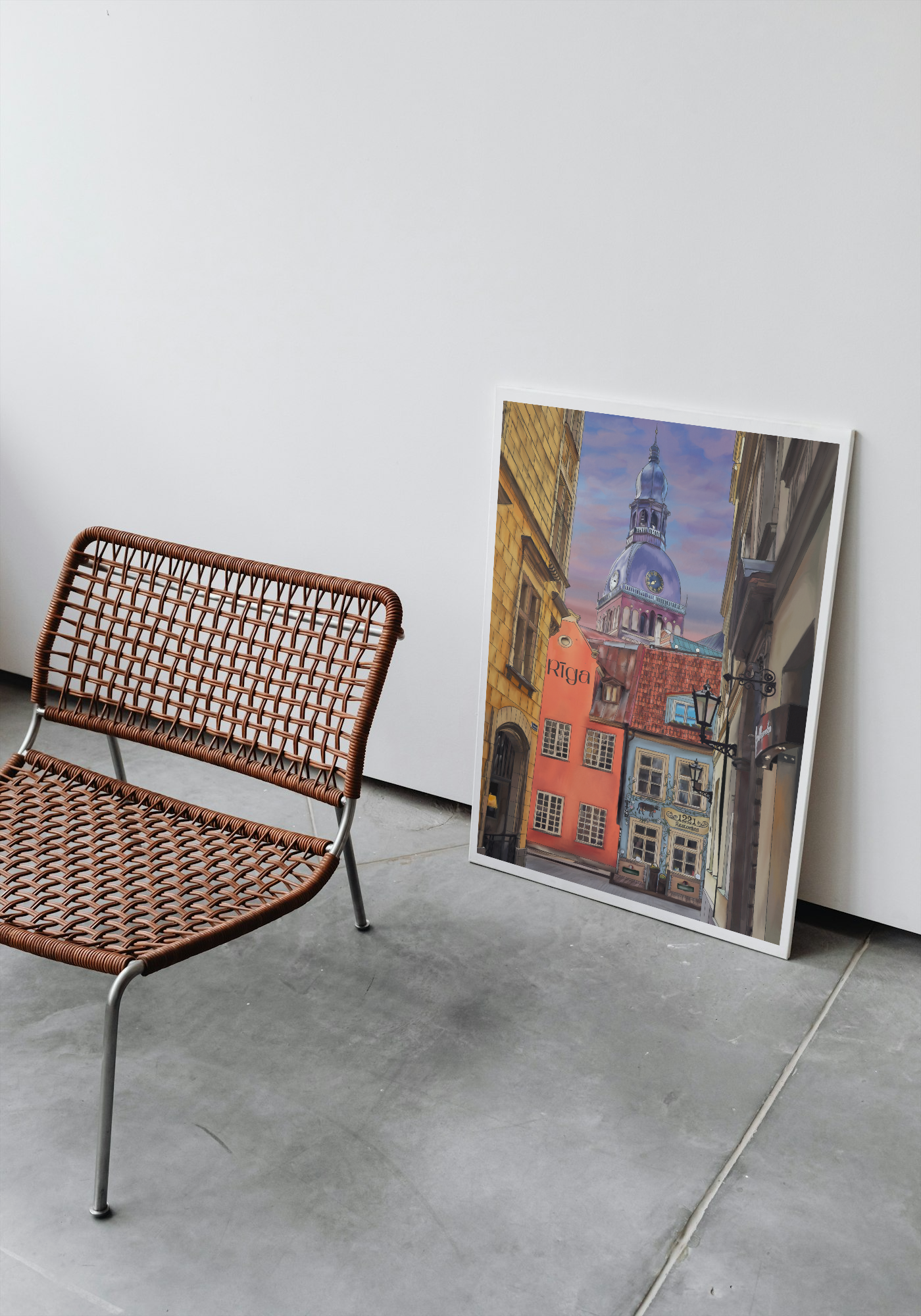 "Old Town Riga" Wall Art adobeillustrator art cityscape design freehanddrawing graphic design graphicart illustration illustrator landscape oldtown postcard postcarddesign riga wallart