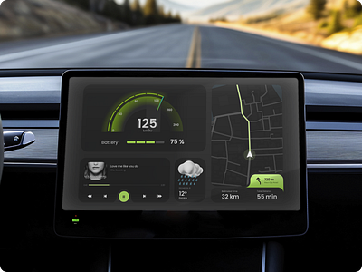 Beyond the Car Dashboard: A Connected Driving Experience automotivedesign cardashboard dashboarddesign driverexperience evdashboarddesign interfacedesign uidesign uiux uxdesign