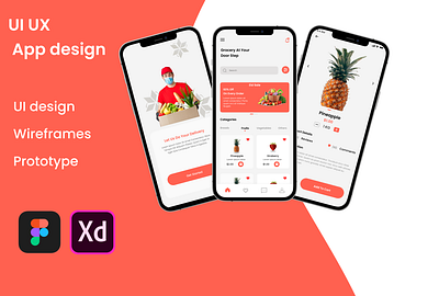 Grocery App mobile app ui user experience user interface ux web design