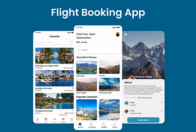 Flight Booking App app d mobile app ui user experience user interface ux web design