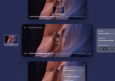 DailyUI #57- Video Player dailyui design gradient graphic design ui ux video player videoplayer