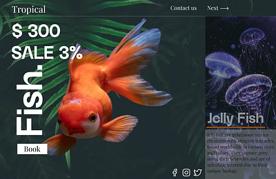 Oh Fish design fish graphic design illustration landing page pet ui uiux