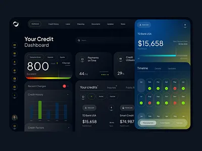 Your Credit Dashboard branding clean credit dashboard design finance fintech graphic design illustration loans logo minimal money typography ui vector