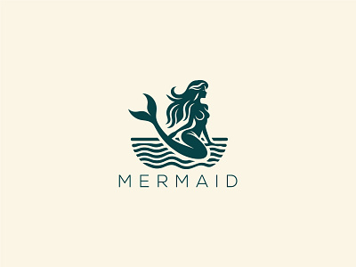 Mermaid Logo beautiful fish women gracious half women illustration mermaid mermaid logo mysteries mystery myth ocean queen sea queen swim under water women fish