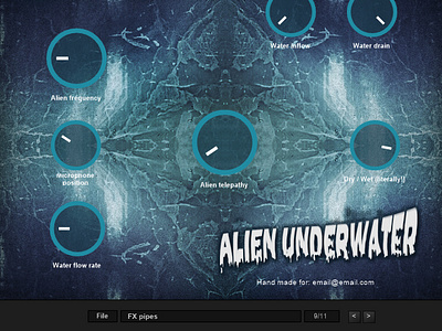 Eplex7 Alien Underwater - experimental VST plugin alien experimental fx sounds graphic design knobs programming sound design ui vst plugin