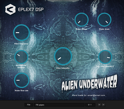 Eplex7 Alien Underwater - experimental VST plugin alien experimental fx sounds graphic design knobs programming sound design ui vst plugin