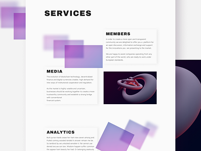 Blockchain landing page blockchain landing page services ui ux website website section