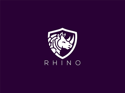 Rhino Logo africa animal rhino rhino head rhino head logo rhino logo rhino shield rhino tech rhino technology rhinos rock solid safari solid rhino solid rock warrior wild animal