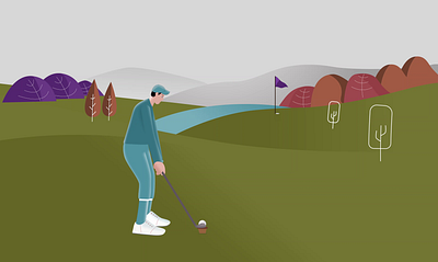 golfer man animation motion graphics