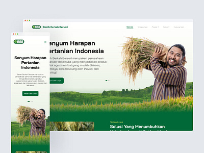 Benih Berkah Berseri Webiste agriculture company profile desktop figma landing mockup ui uiux ux visualdesign website