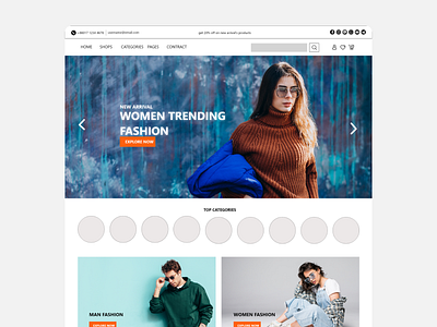 Full Page eCommerce Website Design ecommerce full page landing page ui ux web page website design