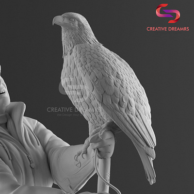 Eagle - 3D Character 3d 3d character 3d character design 3d character model 3d character printing 3d character rendering 3d character sculpting 3d design 3d model 3d modeling 3d rendering 3d printing 3d render 3d sculpting bird character designing eagle modeling sculpting visualization