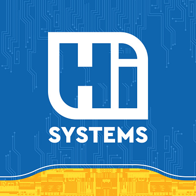 Hi Systems logo design graphic design logo