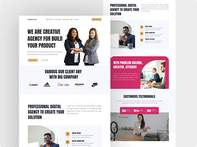 Creative Agency Landing Page creat8 creative agency landing page landing page ui website landing page