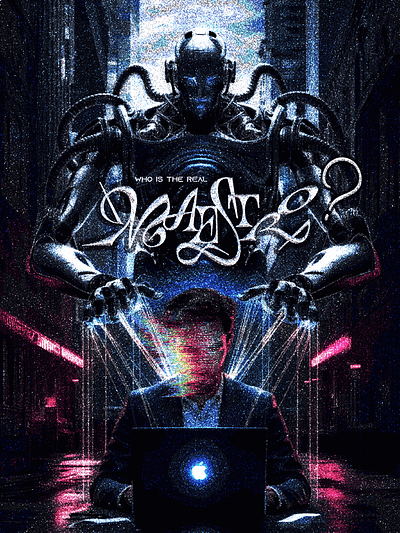 Tech X Human - who is the real maestro? (svt inspired poster) ai graphic design photoshop technology