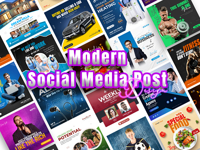 Modern Social Media Post / Ads Design. ads banner banner design branding fiverr graphic graphic design logo poster social social media design social media post socialmedia wpwork