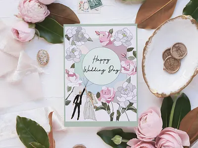 Wedding Card Designs card design graphic design greeting card illustration invitation wedding