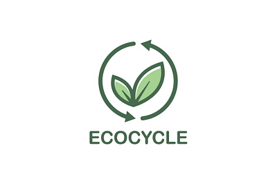 Eco Cycle Simple Green Logo 3d animation app branding design graphic design illustration logo motion graphics typography ui ux vector
