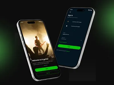 Login Page Mobile UI login page mobile app mobile login mobile loginm onboarding ui sign in ui sign up page