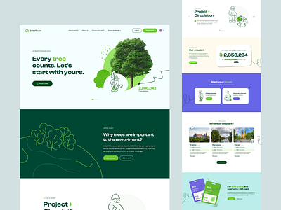 treebute® - planting trees mission concept design planting tree ui ux web webdesign website