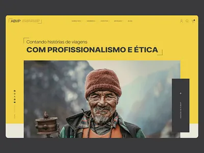 ABVP - Travel Bloggers Association development elementor travel ux webdesign website wordpress yellow