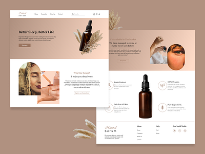 Cosmetics Landing Page design figma ui ux web