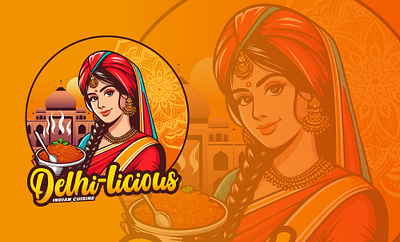 Indian Culture Restaurant Logo 3d branding graphic design logo restaurant logo