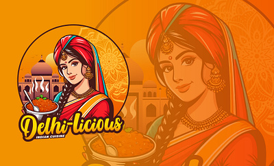 Indian Culture Restaurant Logo 3d brand identity design branding business branding company branding custom fastfood food logo graphic design illustration logo logo design logo maker logotype mascot minimalistic restaurant restaurant branding restaurant logo vector