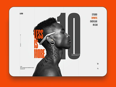 UI for Less Headphone branding graphic design ui