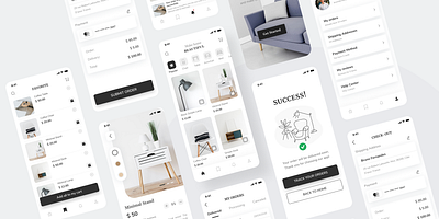 Furniture Shopping App - Minimal(Draft) app app design appdesign branding design figma graphic design illustration logo ui uiux ux vector