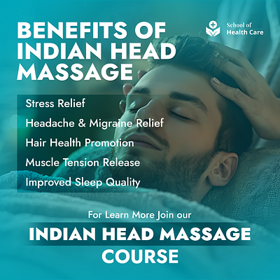 Indian Head Massage Post Design Ready Template branding design graphic design illustration logo typography vector