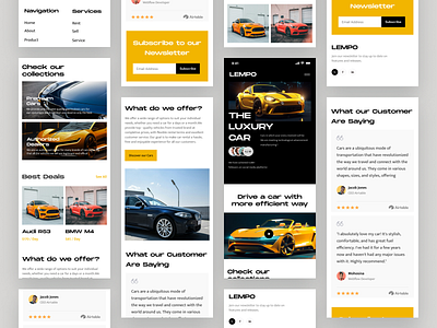 Car Sell Responsive Landing Page aesthetic app buy car clean design lempo market minimal mobile modern responsive sell shop ui ux vehicle version web website