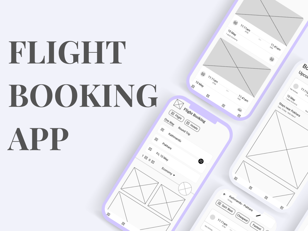 Flight Booking App Wireframe by Salil Timalsina on Dribbble