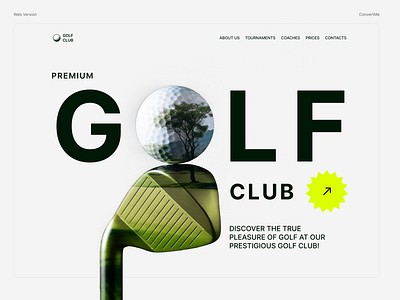 Web Design for an Elegant and Modern Golf Club elegance functionality golfclub moderngolfclub moderngolfer web webdesign