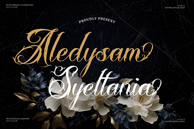 Aledysam Syeltania | Tattoo Font blackletter font branding font calligraphy font calligraphy script font collection font elegant elegant font luxury font metal font tattoo font website fonts