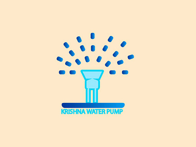 Krishna Water Pump Logo Illustrator branding logo ui